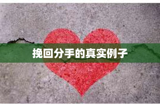 挽回分手的真实例子