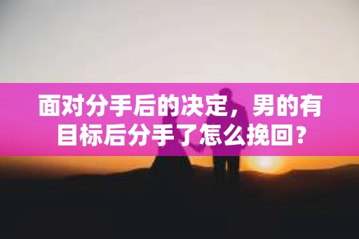 面对分手后的决定，男的有目标后分手了怎么挽回？