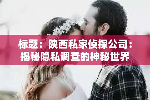 标题：陕西私家侦探公司：揭秘隐私调查的神秘世界