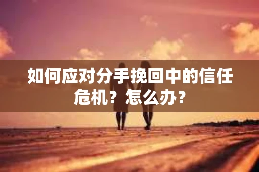 如何应对分手挽回中的信任危机?怎么办? 如何应对分手挽回中的信任危机?怎么办?