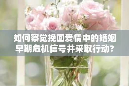 如何察觉挽回爱情中的婚姻早期危机信号并采取行动？