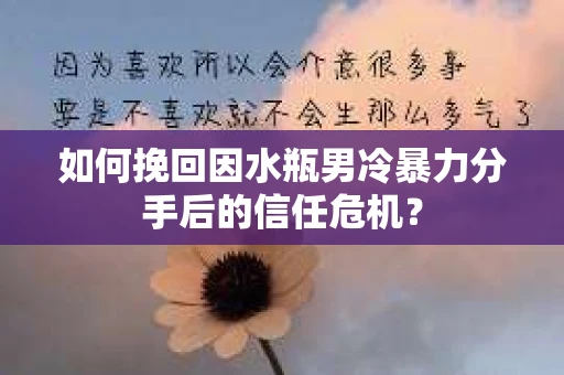 如何挽回因水瓶男冷暴力分手后的信任危机？